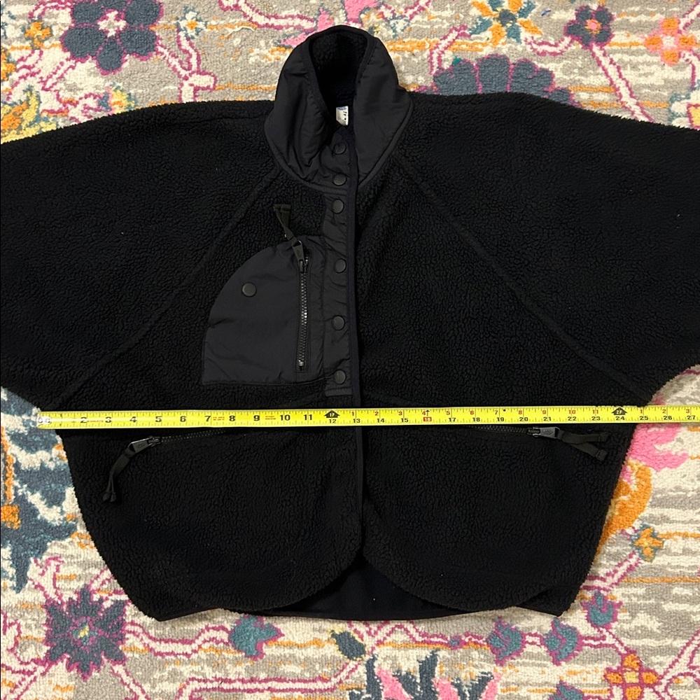 Free People X Free People Movement Hit The Slopes Black Fleece Jacket Size Small - Picture 12 of 14